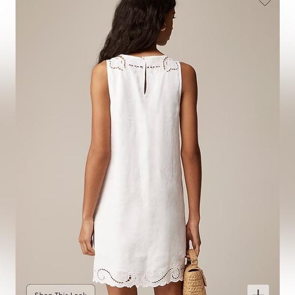 J crew Maxine eyelet shift dress in linen - Picture 3 of 4